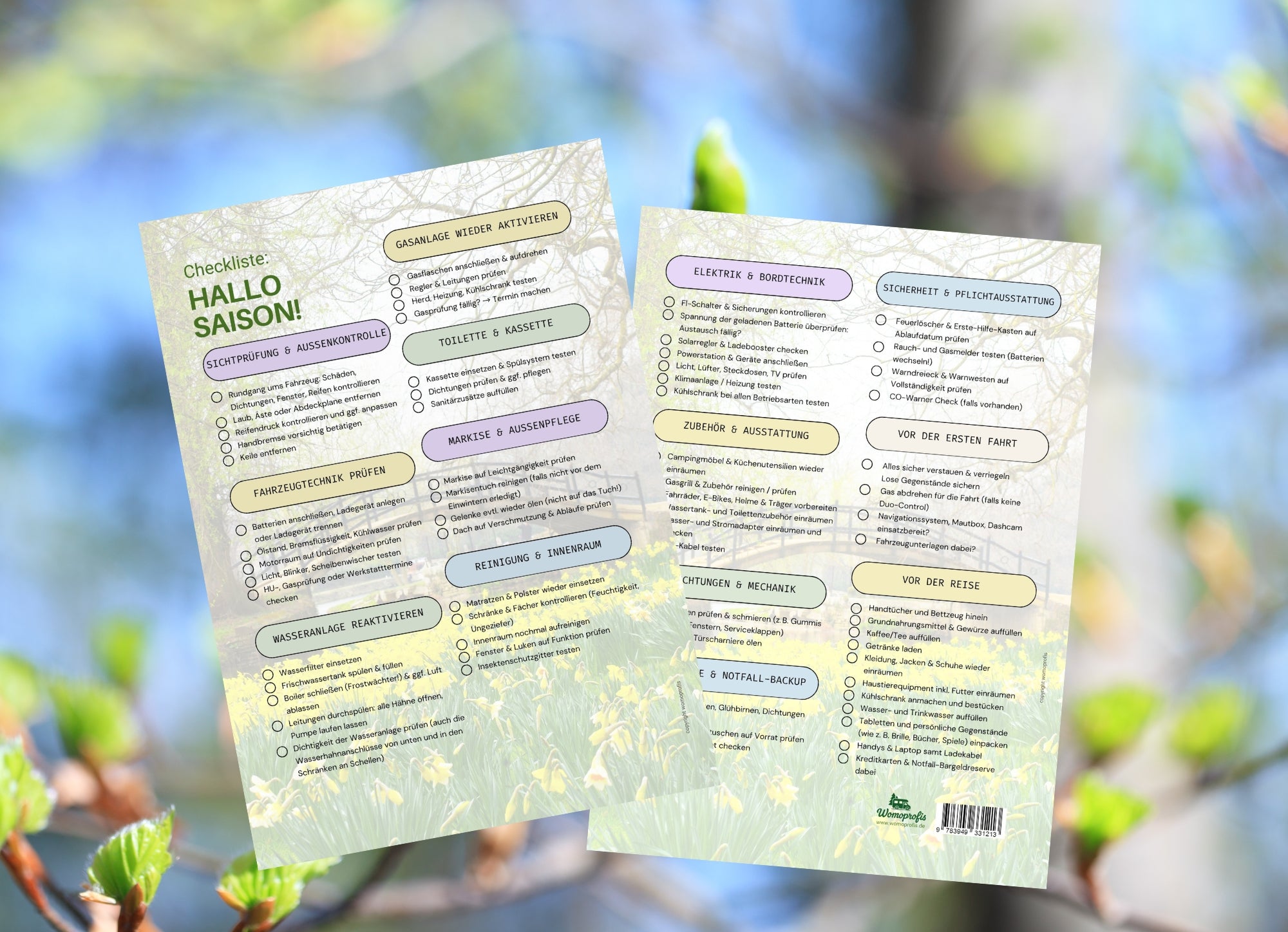 Checkliste "Hallo Saison" - Saisonstart ohne Pannen, dauerhaft, Din A4