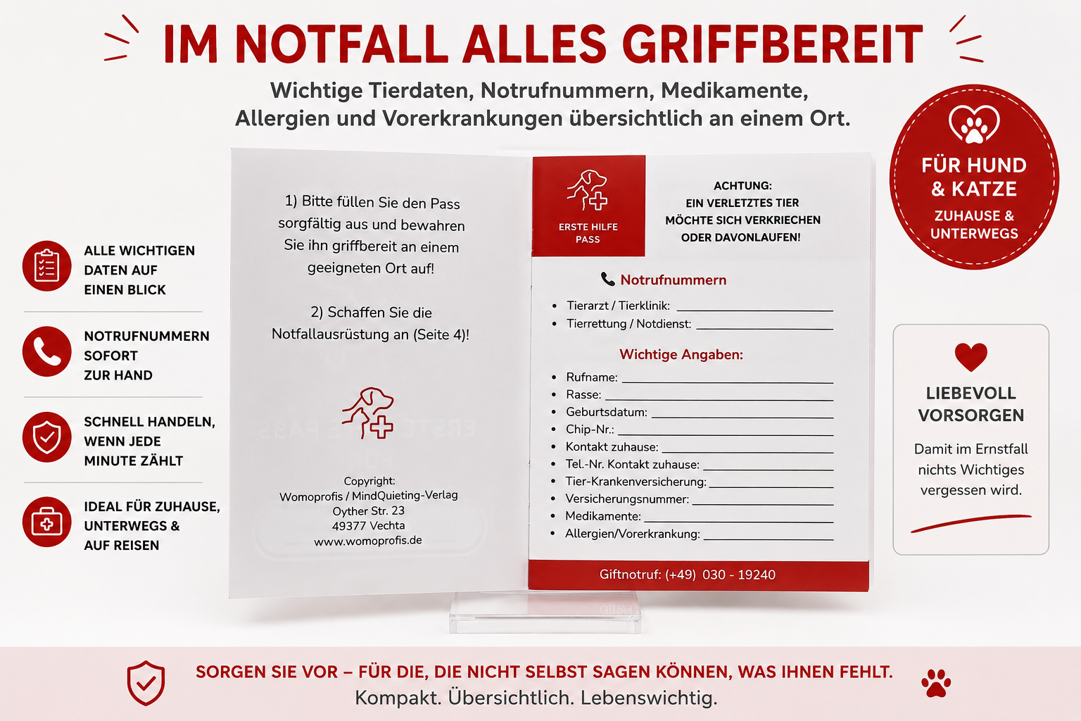 Haustier-SOS-Erste Hilfe-Pass