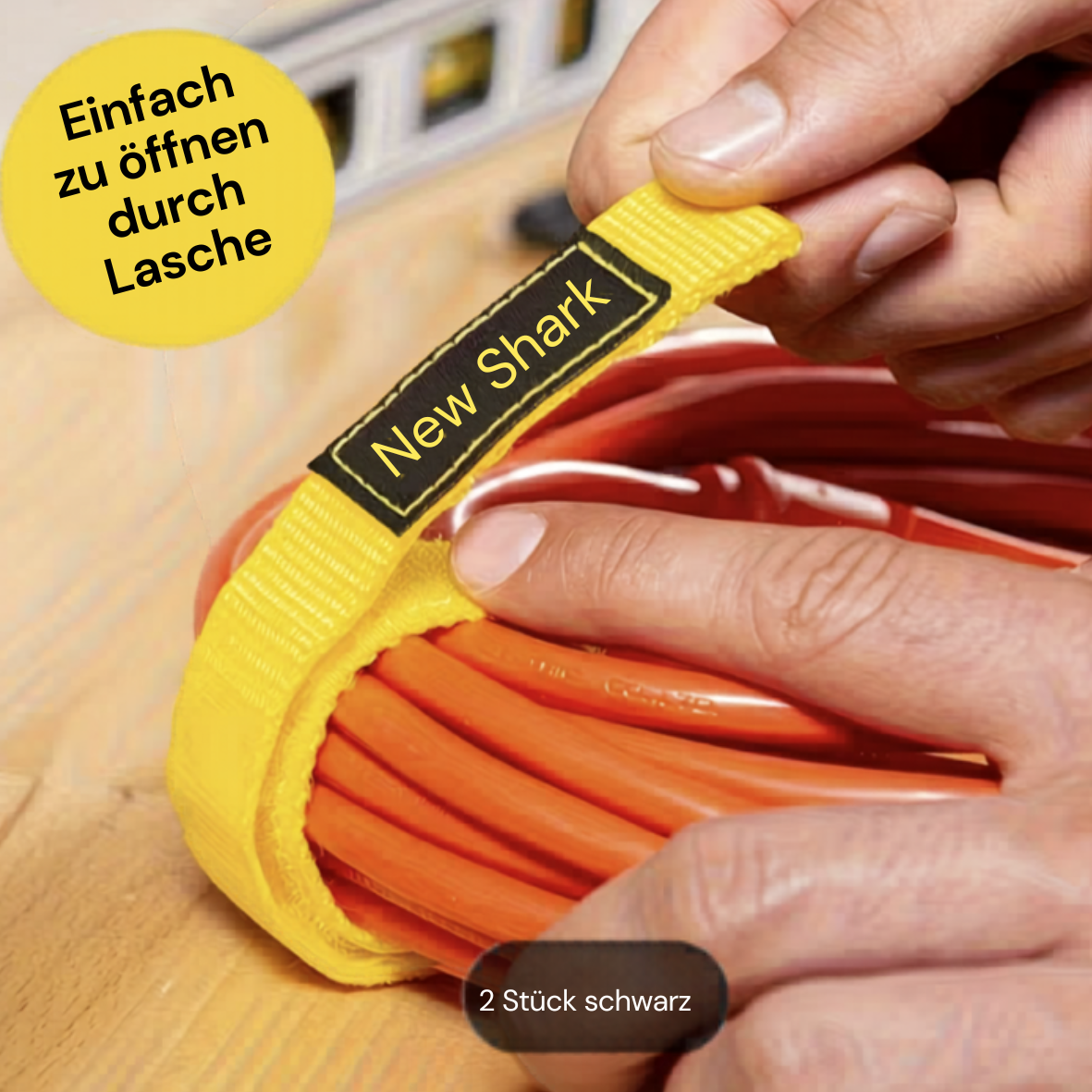 Verstellbare Klett-Aufbewahrungsriemen – Verstellbare Kabel- und Schlauchhalter im 2er-Set