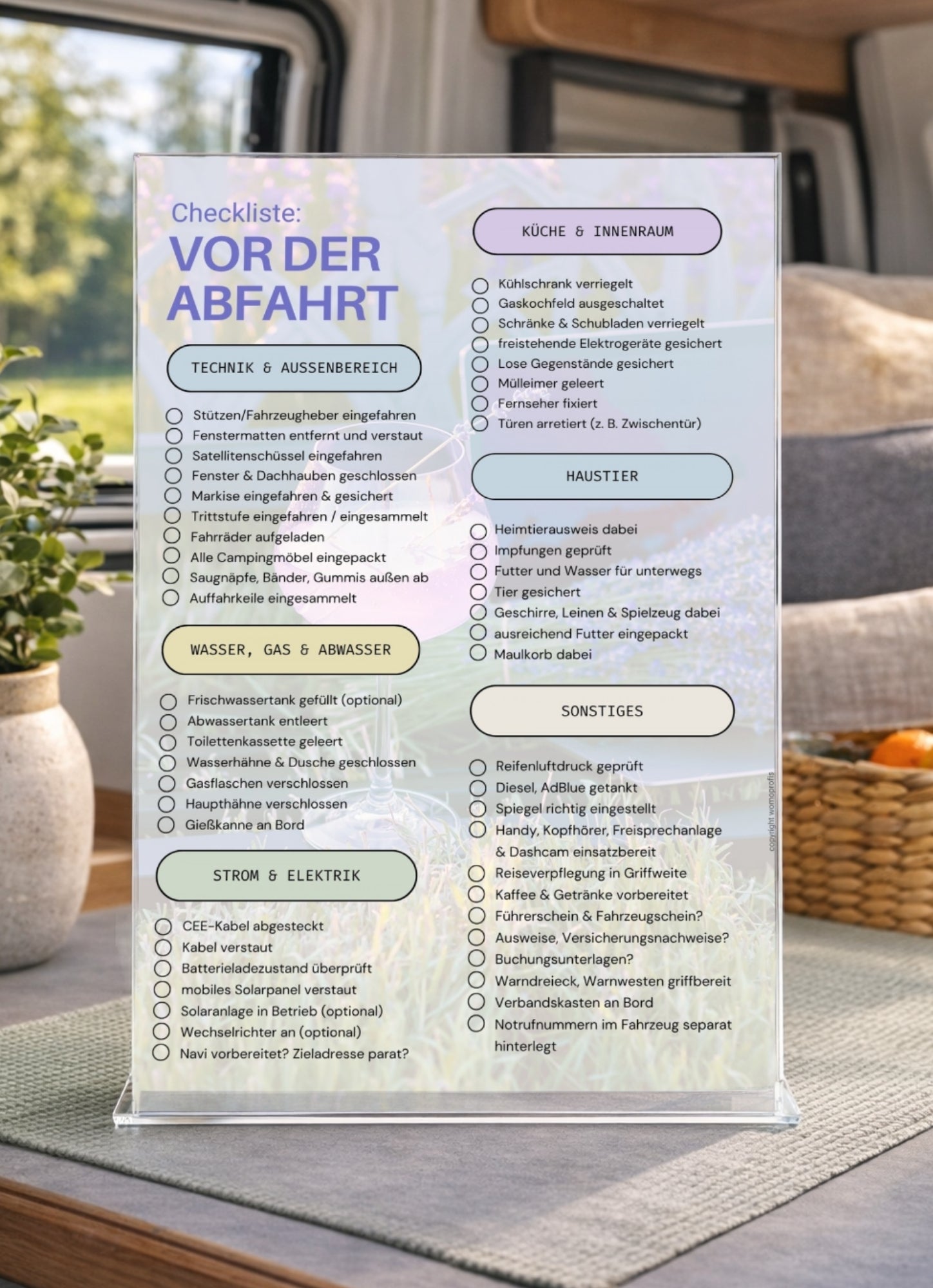 Sicher starten & im Notfall richtig handeln – 2-in-1 Wohnmobil-Checkliste