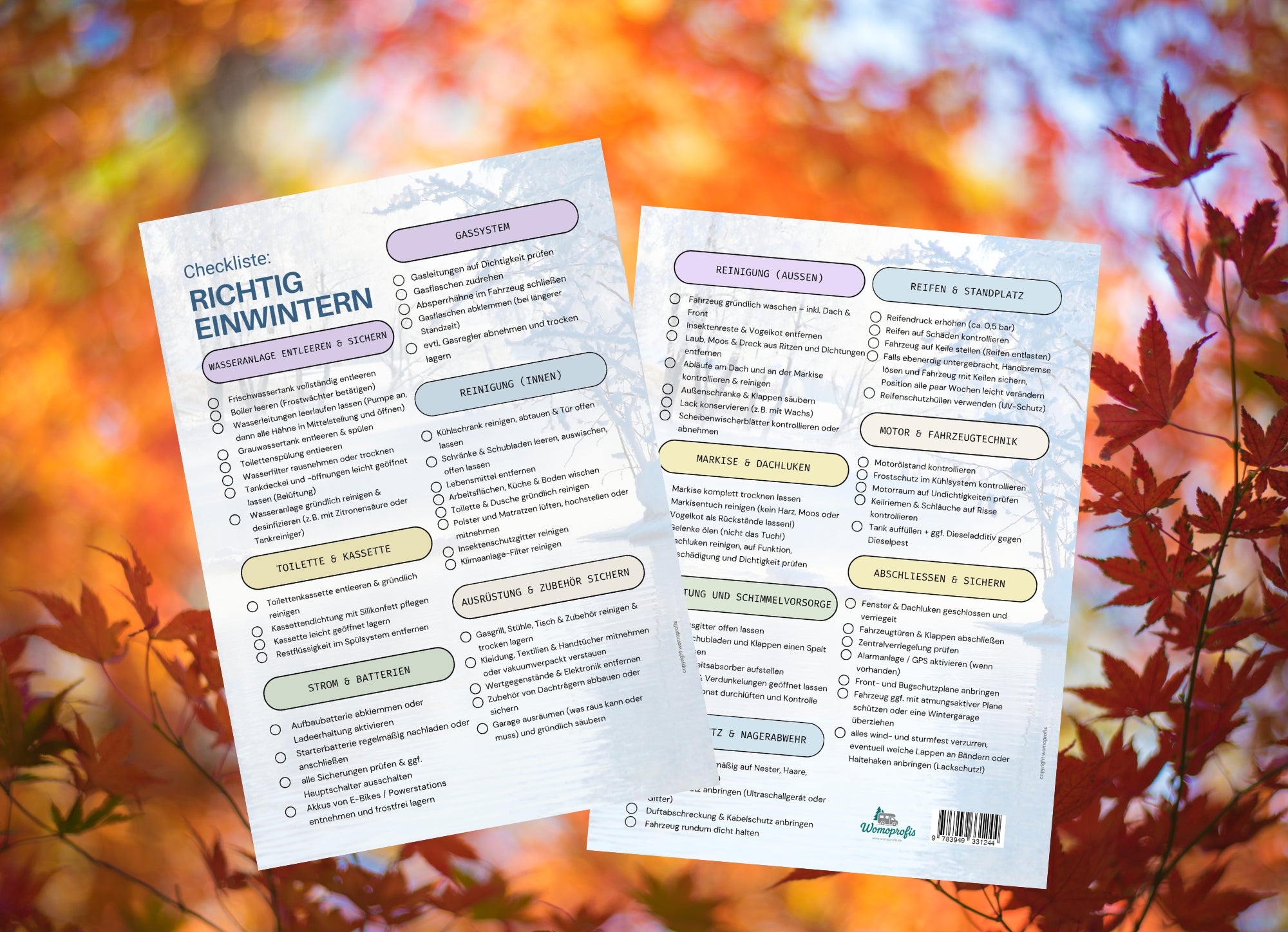 Checkliste "Richtig Einwintern", dauerhaft, Din A4