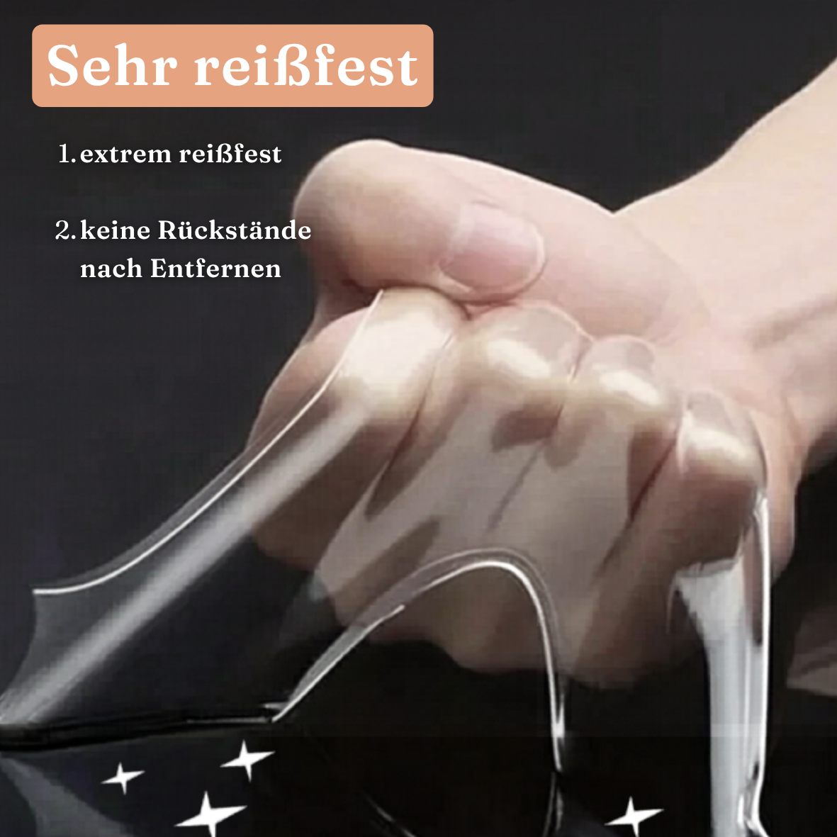 Extra-starkes Nano-Klebeband doppelseitig 2 cm oder 5  cm – Wiederverwendbares Transparentes Montageband