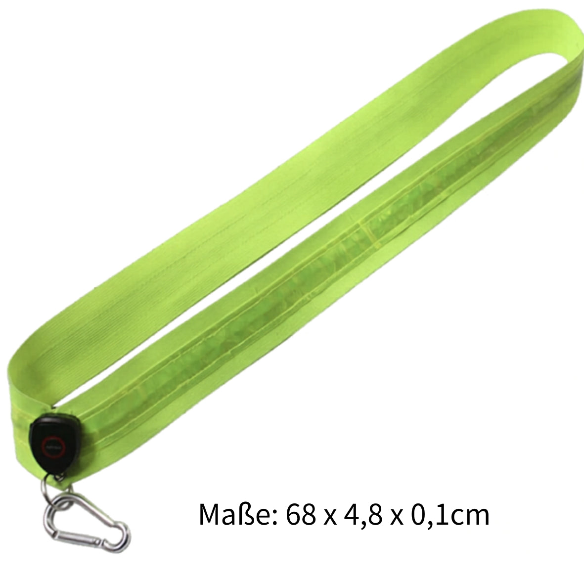 LED-Leucht-Gurt mit Karabiner – Wiederaufladbarer Sicherheitsgurt für Joggen, Gassi & Outdoor Aktivitäten