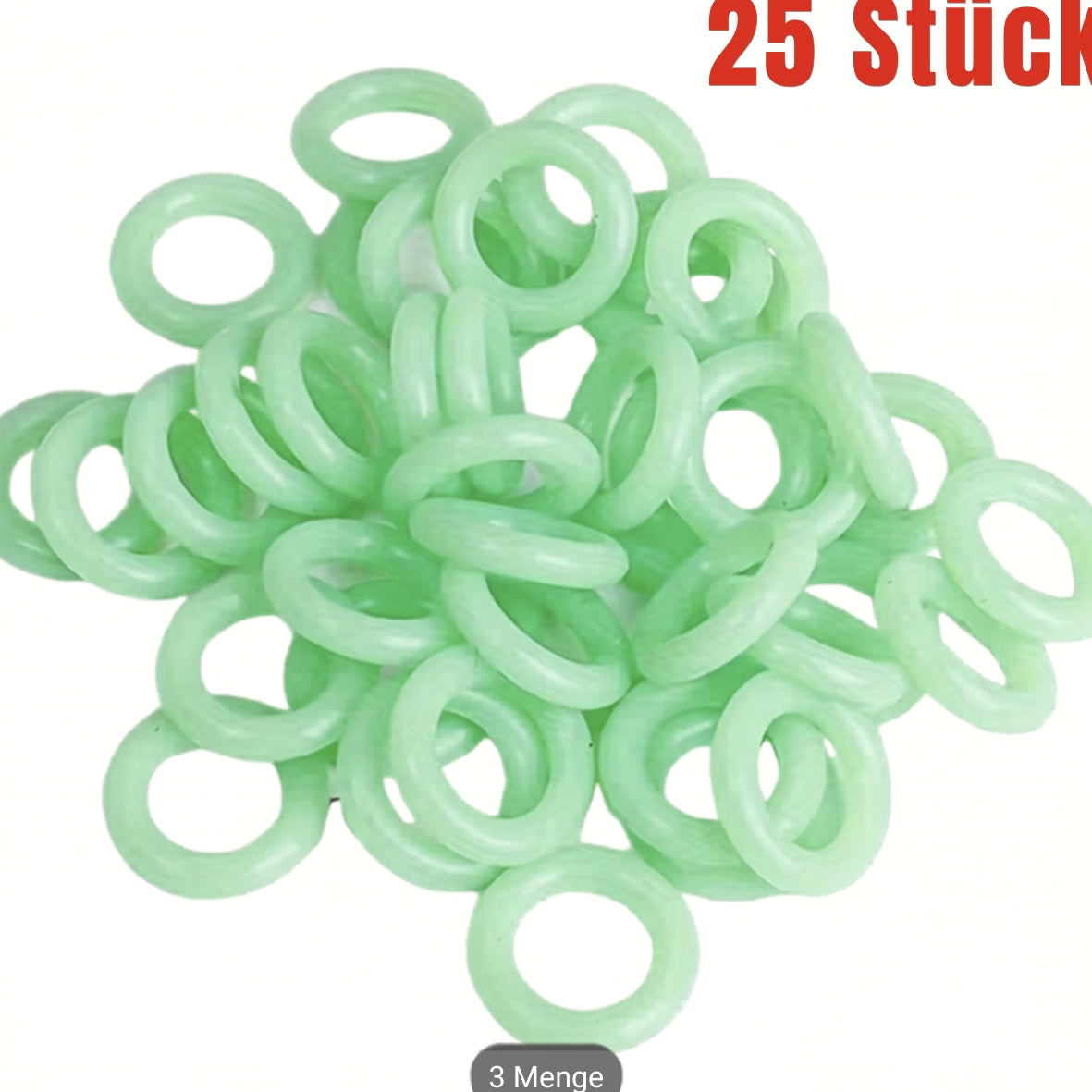 Leuchtende Zelthering-Ringe – Fluoreszierende Markierungsringe im 25er-Pack