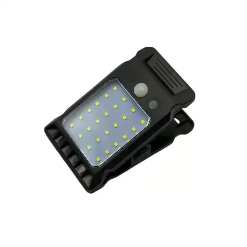 Solar-Clipleuchte mit Bewegungsmelder – Flexible LED Außenbeleuchtung für Camping &amp; Outdoor