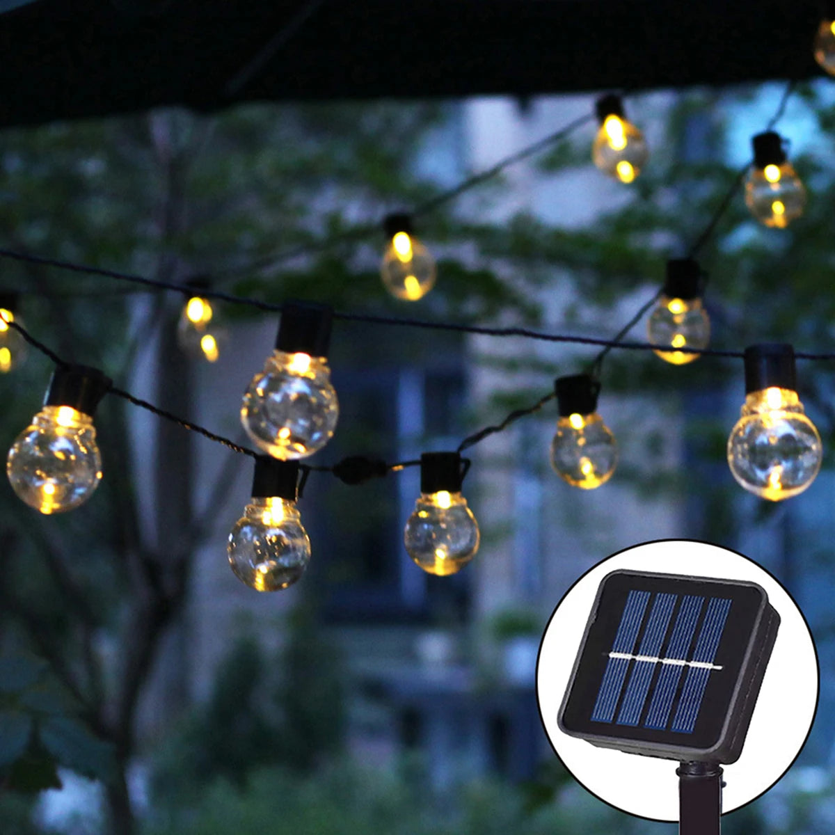 Solar-Funkellichter im Feuerwerk-Design – 5-teiliges LED Deko-Licht für Camping, Garten &amp; Terrasse