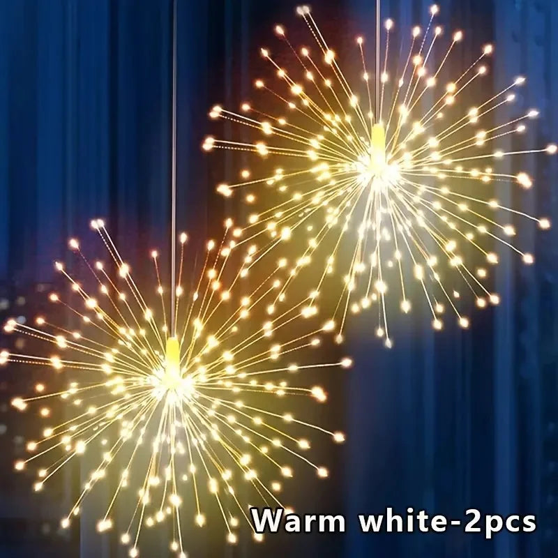 Solar-Funkellichter im Feuerwerk-Design – 5-teiliges LED Deko-Licht für Camping, Garten & Terrasse