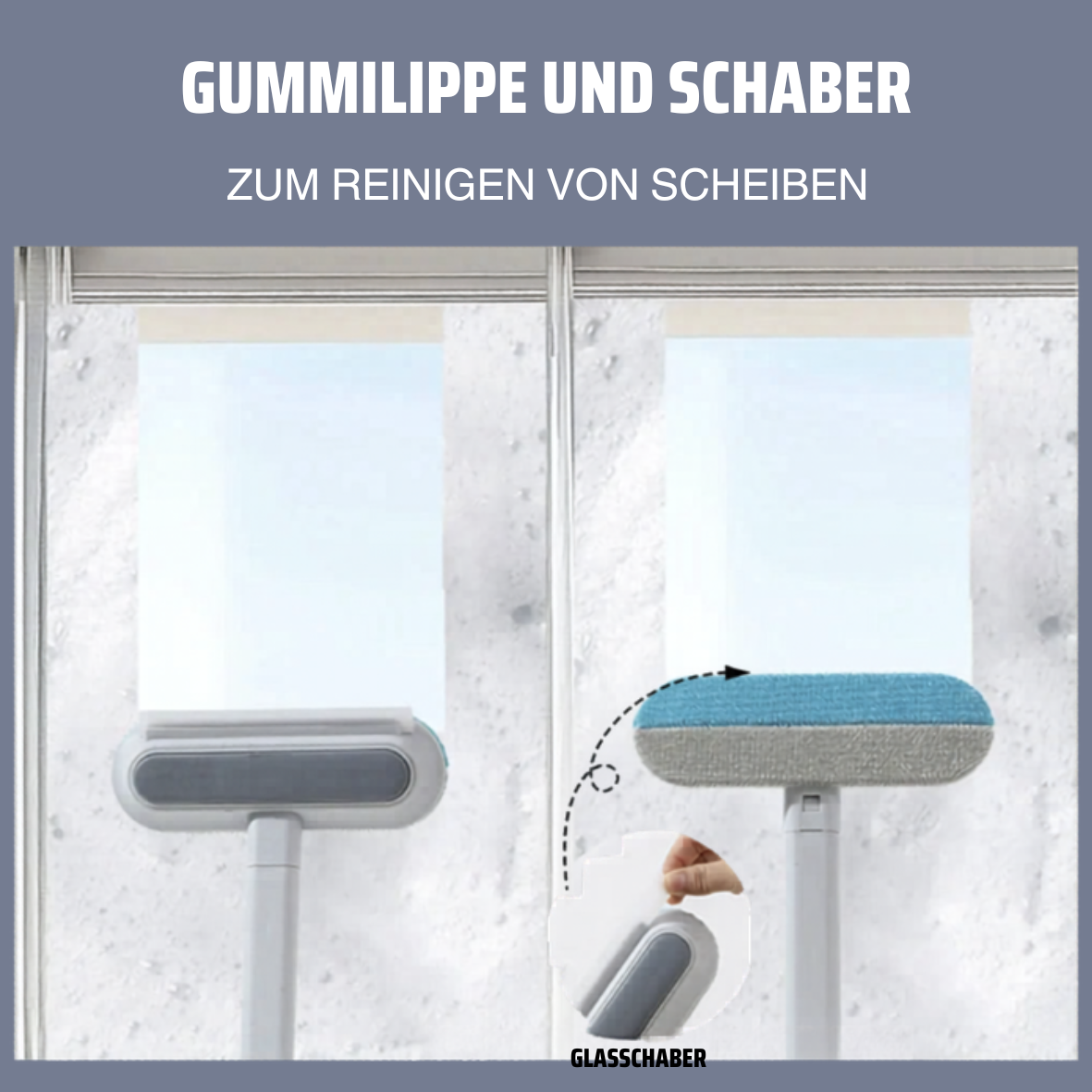 Tierhaarentferner 4-in-1 intensiv mit langem Griff – ideal fürs Wohnmobil