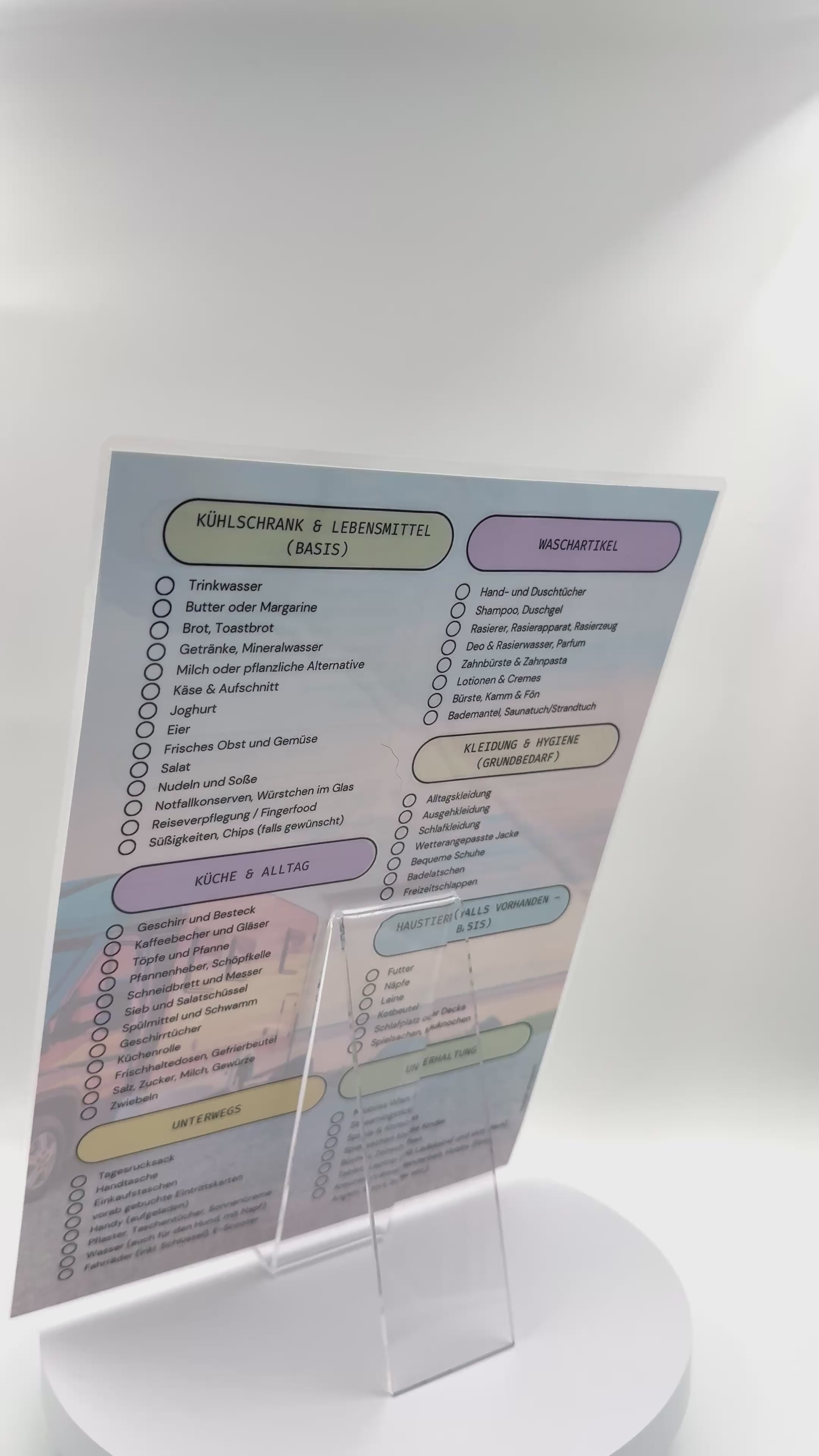 Nie wieder etwas Wichtiges vergessen – Die Wohnmobil-Checkliste "Basisequipment"